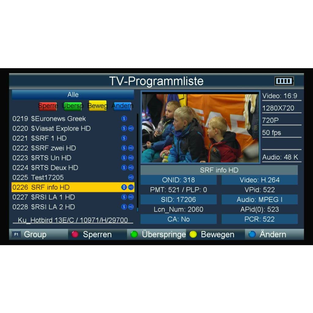 SATLINK Mesure satellite numérique WS 6916 pour DVB-S/S2