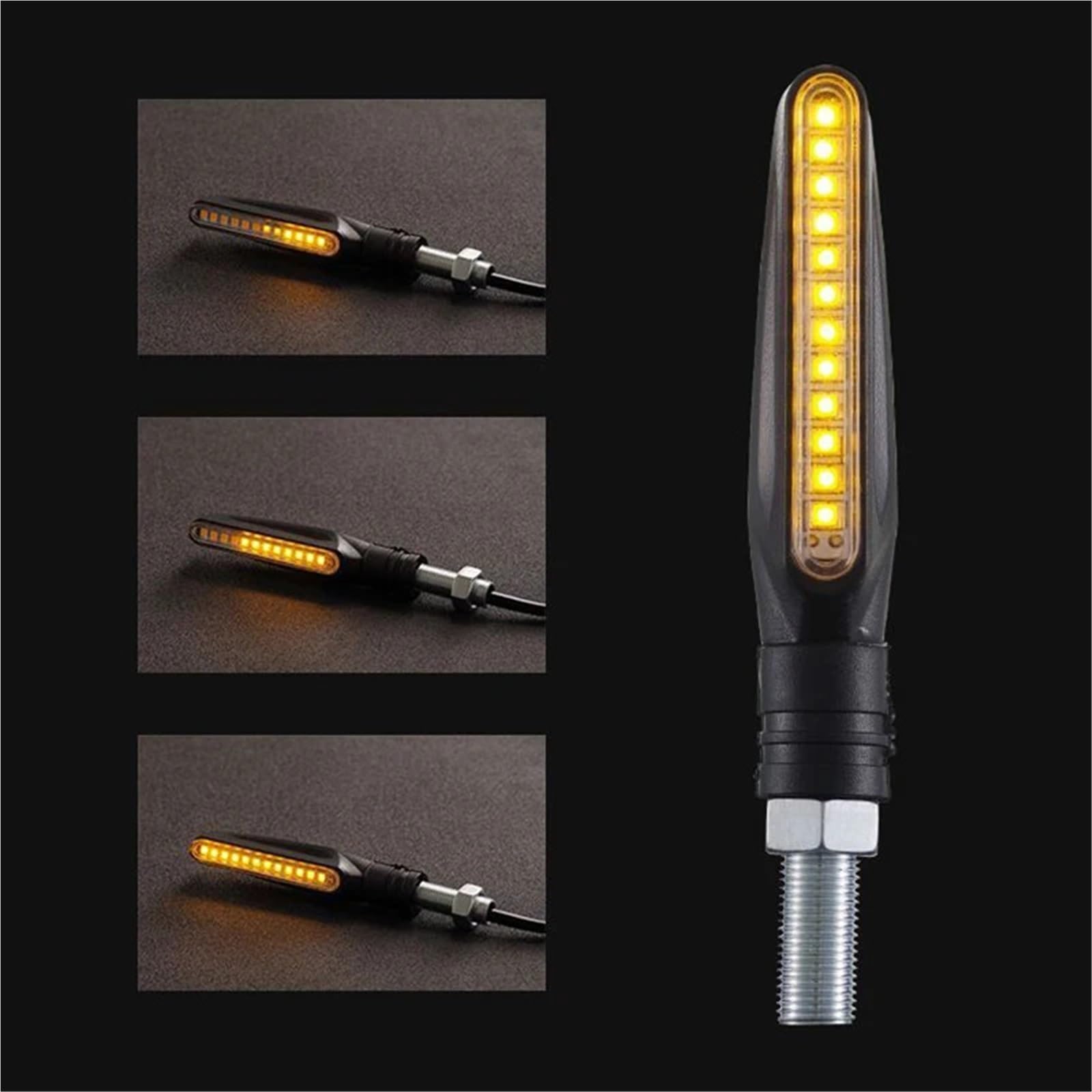 Światła kierunkowskazów Kierunkowskaz Motocykla | Kierunkowskaz motocykla Uniwersalny migający dynamiczny migacz DRL(8 Pcs)