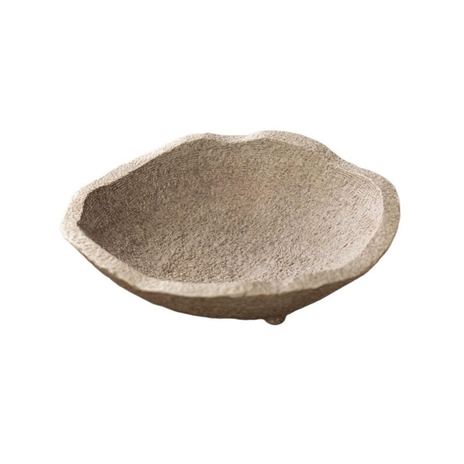 Flower Pot Tray Tabletop Vintage Ceramic Tray Imitation Stone Texture Flower Arranging Saucer Ikebana Bowl