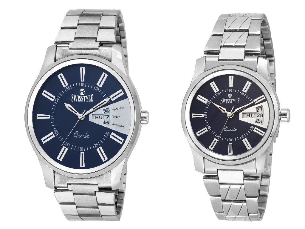 SWISSTYLE Analogue Blue Dial Couple Watch Combo (B01N14A6EN) Amazon Price History, Amazon Price Tracker