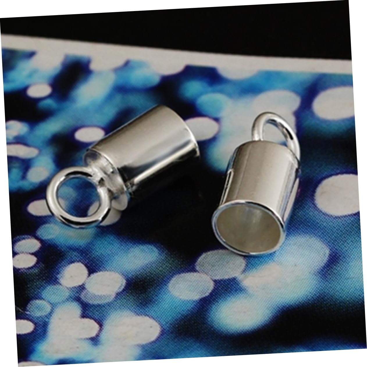 10 Stück Armband Endclip Aus 925 Stück Silber Schmuckverbinder Rohrkappen Für 2mm Lederseil Selbstgemacht Zubehör Für Halskette Armband Schlüsselanhänger Basteln
