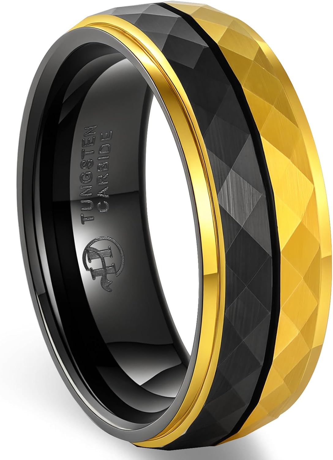 Mens Wedding Bands Tungsten Carbide Ring Scratch Proof Comfort Fit Wedding Band, Anniversary Jewelry Gift for Him