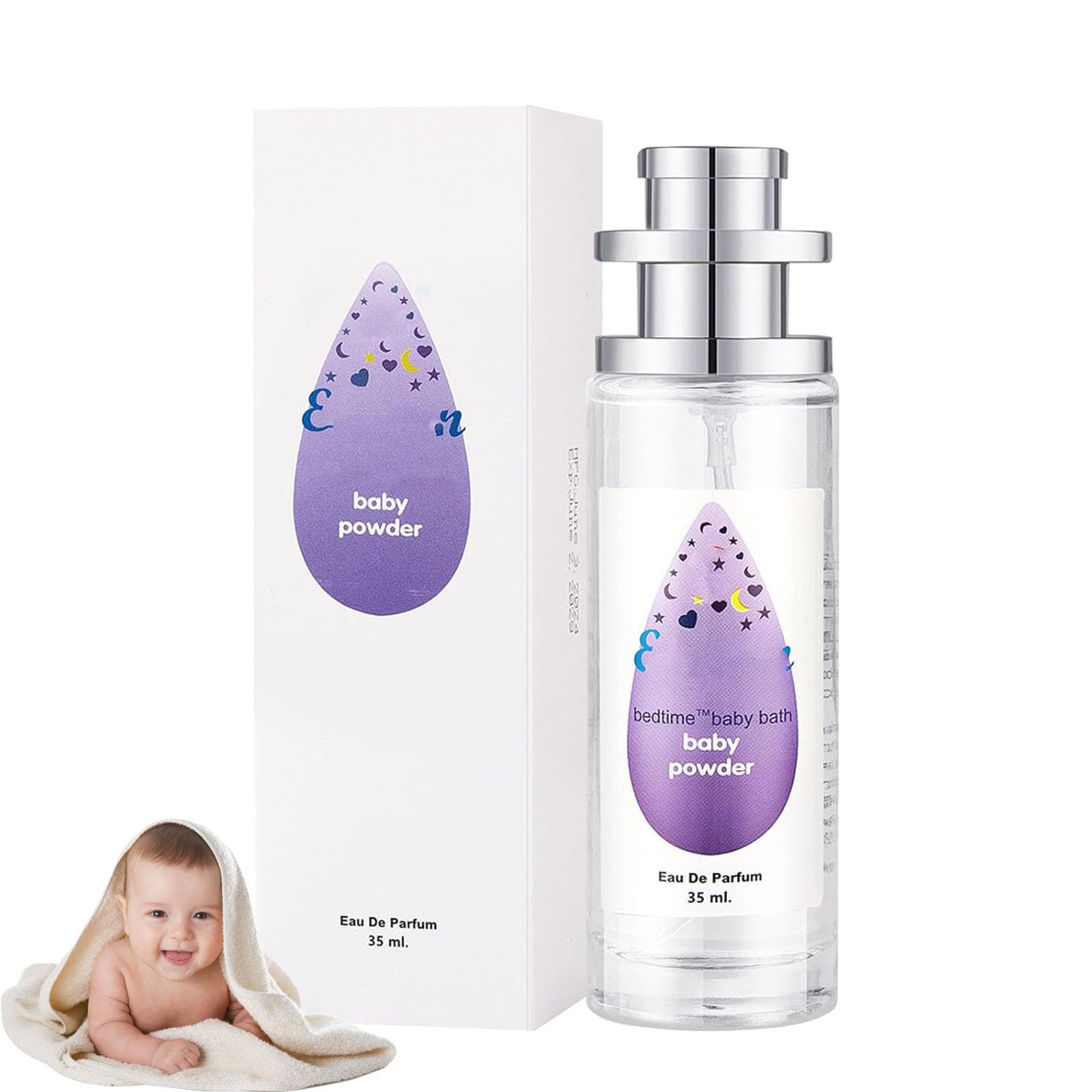 Elyven Baby Powder Perfume, An Eau De Parfum, 35ml Elyven Baby-Soft Perfume Spray, Floral & Creamy Aroma for Women & Men (1pcs-C)