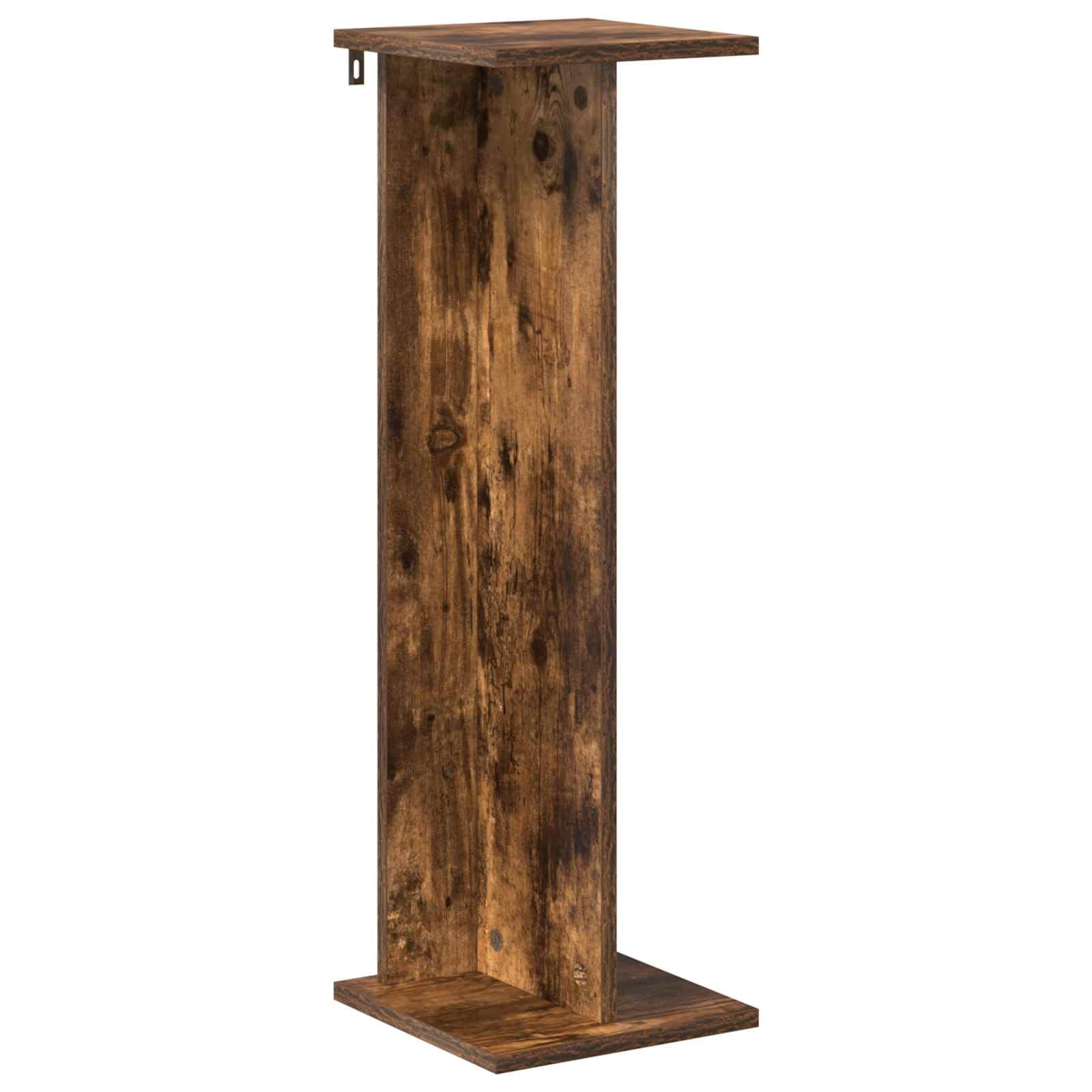 Supporto per piante in rovere affumicato, 25 x 25,5 x 80,5 cm