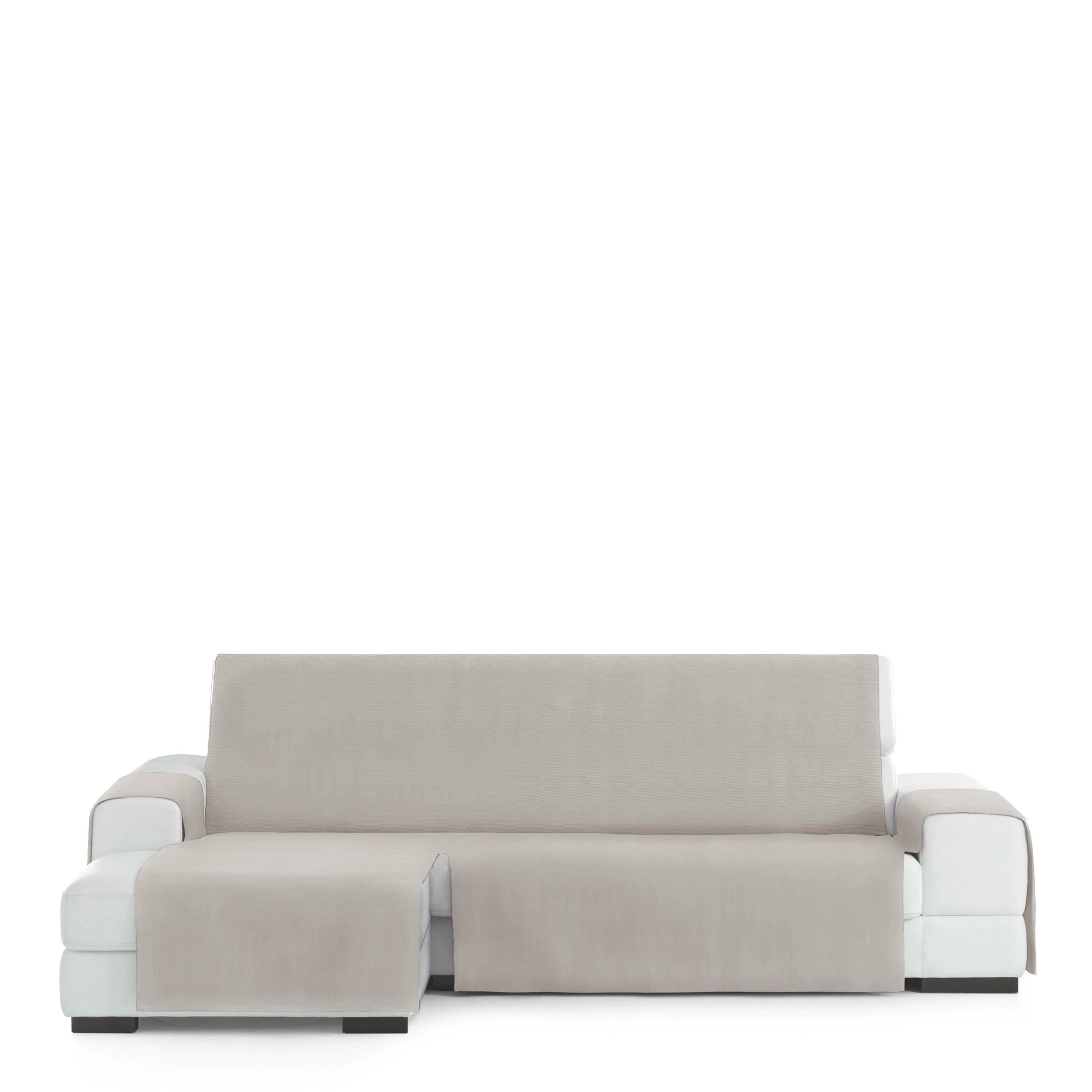 Eysa Oriente Funda de sofá Chaise Longue, 240cm (Medida de sentada) Izquierda Vista Frontal Lino