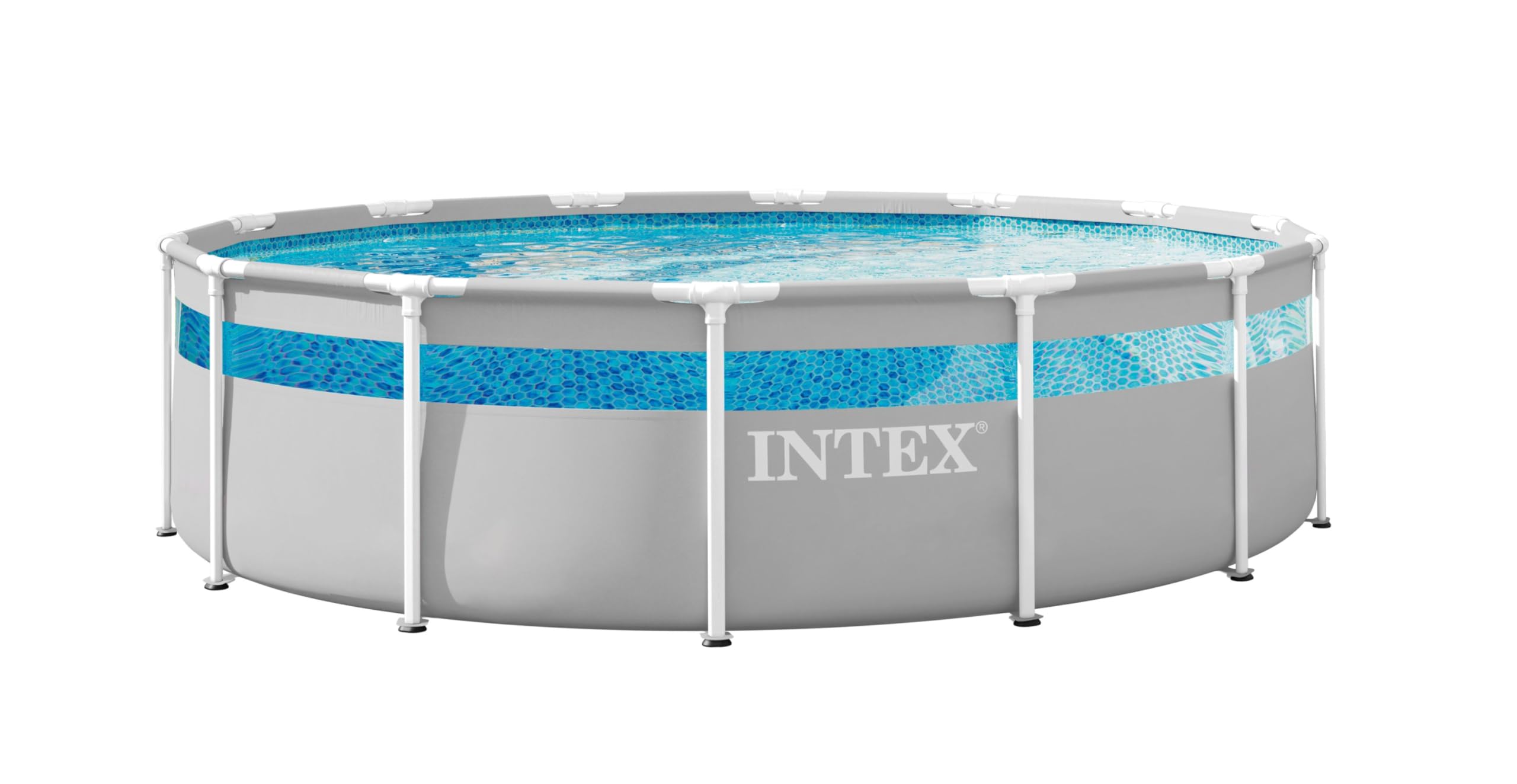 Intex 26722ND 4.27Mx1.07m Prism Frame Clearview Premium Pool Set (Includes Filter Pump, Safety Ladder, Ground Cloth, Pool Cover)