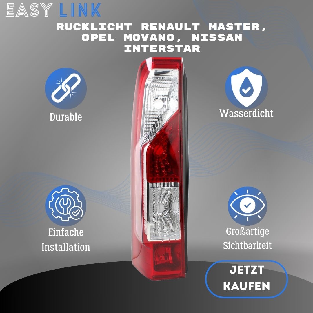 Feu Arrière Droit Pour Opel Movano II / Renault Master III (2010-2019) - Marque Fast - Neuf