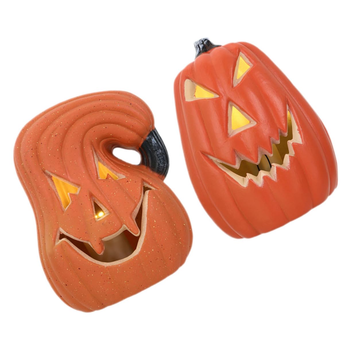 TOPPERFUN 2Pcs Halloween Pumpkin Decorative Lamp Lantern Props for Party Decorations for Indoor Use Add Fun to Your Halloween Festivities