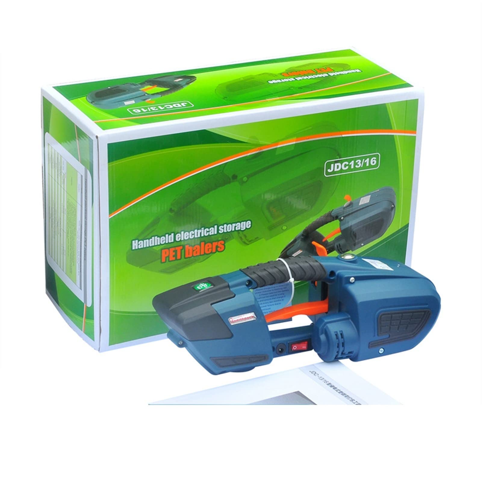 16mm plastikowy pas belak elektryczny, ładniejszy bateria baterii litowo-litowej, maszyna do spinacza pudełka na karton(Two charge and one charge)