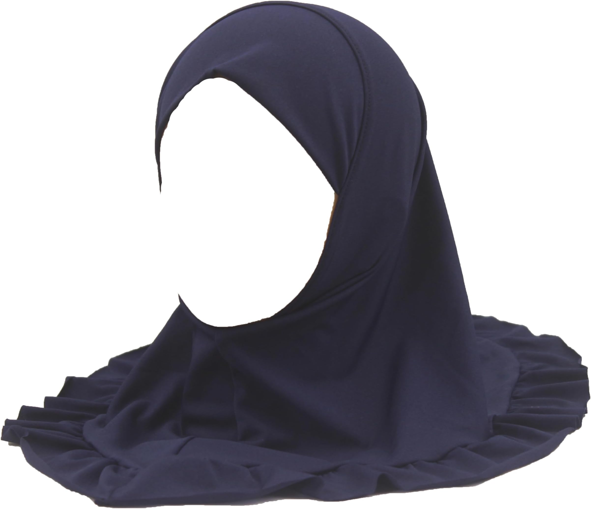 Hijab Scarf Girls Kids Ruffle Lotus Leaf Hijabs Solid Color Head Scarfs for Baby