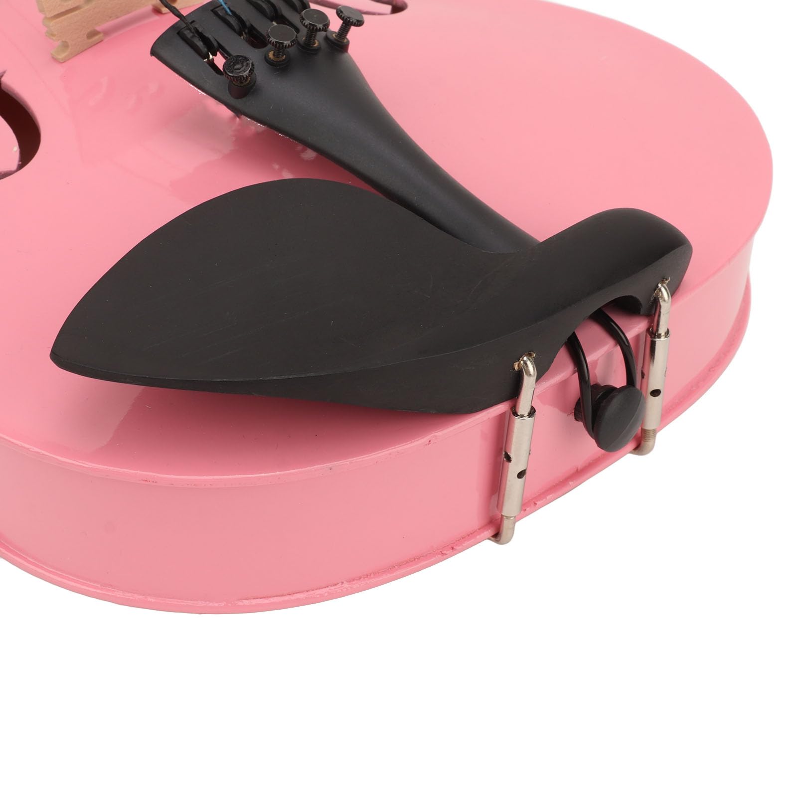 Juego de Violín Acústico 4/4, Kit de Iniciación para Principiantes, Accesorios para Violín con Sintonizador, Reposabrazos, Tabla de Acordes, Instrumento Musical (PINK)