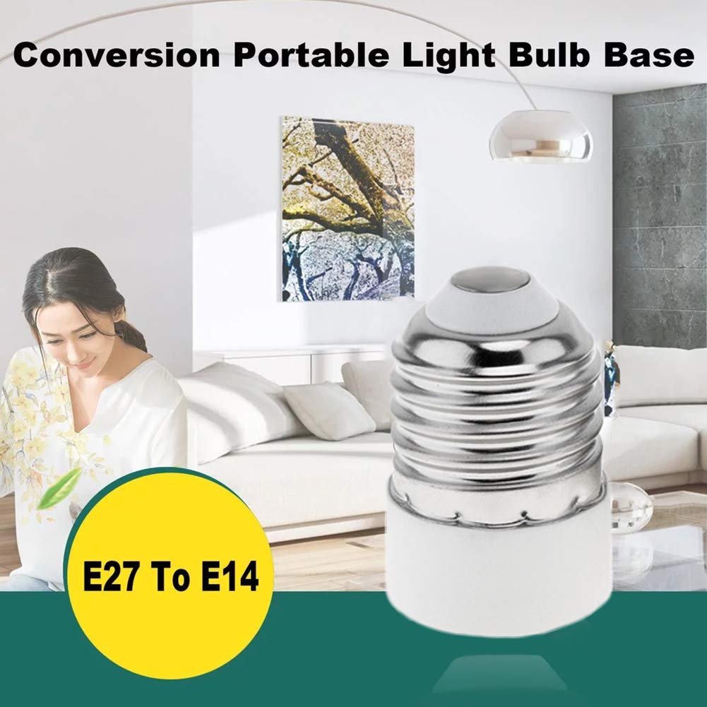 Adattatore da E27 a E14, AC 230V, Lampadina Riduzione da Attacco Grande a Piccolo, Convertitore E27 to E14, Portalampada Adattatore per Lampadine LED e Risparmio Energetico, set di 4