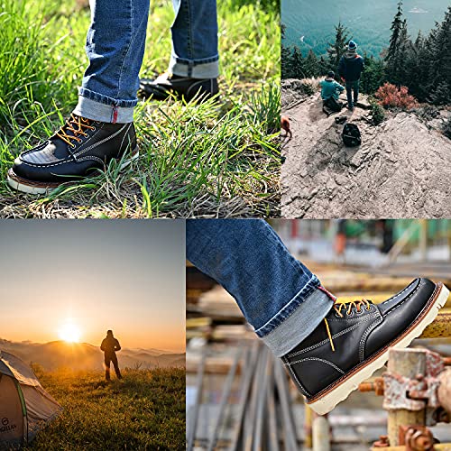 Image of Work Boots for Men - 6 Inch Wedge Soft Toe Mens Work Boots, Waterproof Construction Work Shoes