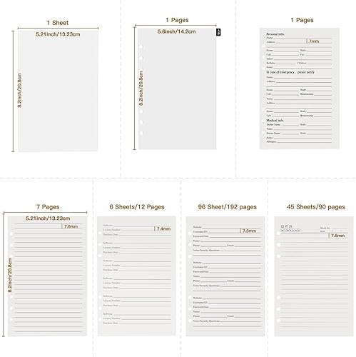 Miniatura 5 de BTSFTOGET Libro de contraseñas con cerradura con pestañas alfabéticas, 302 páginas vintage de poliuretano negro de tapa dura, organizador de