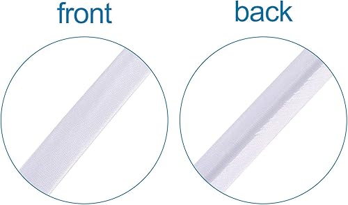 Miniatura 4 de Pandahall - Cinta adhesiva de satén de poliéster de 58 pulgadas de ancho, color blanco, 87.4 yardasrollo para costura, dobladillo, tuberías y