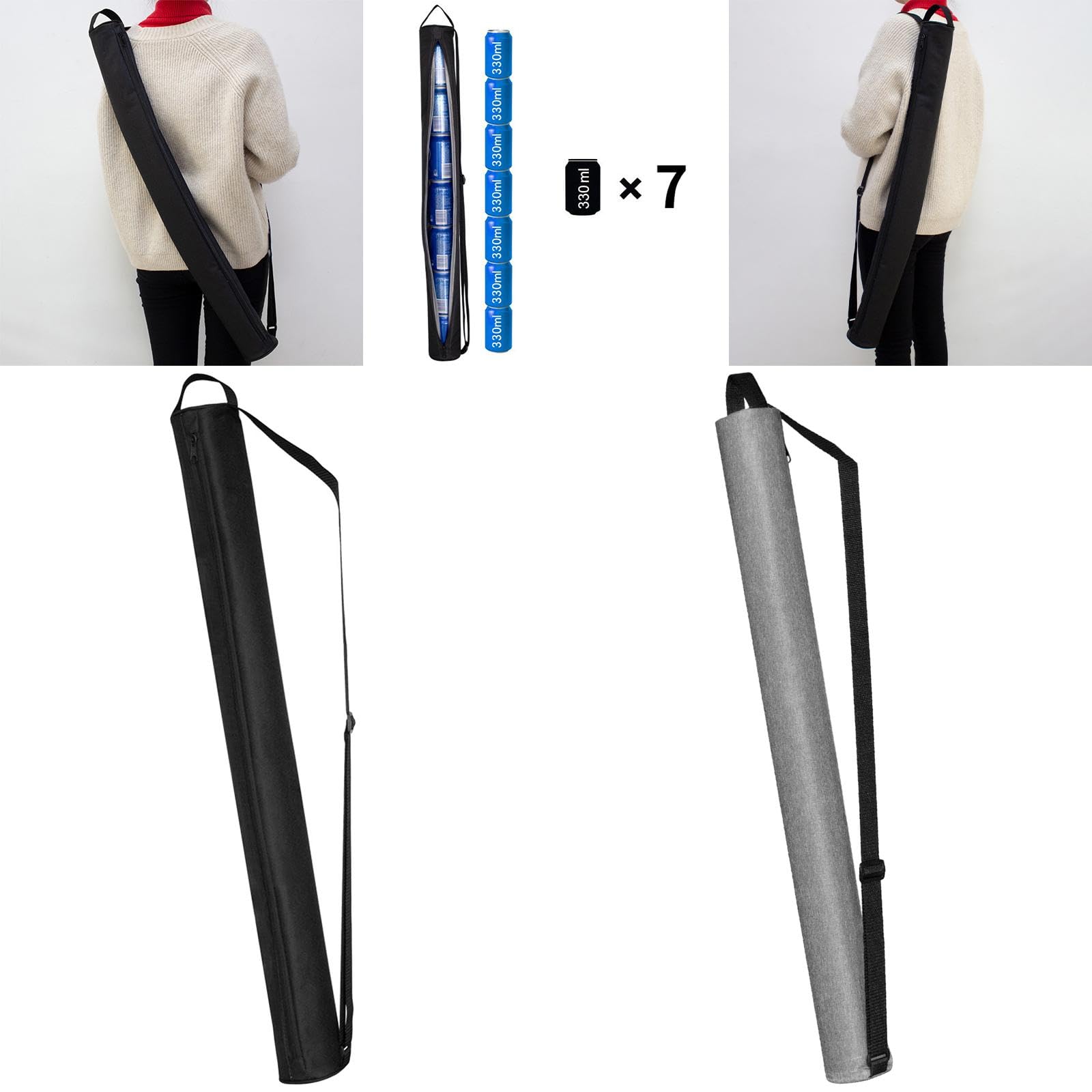 Golftasche Pencilbag Die Schlauchhülle passt in die meisten Golftaschen Pencilbag Reisebag(Grey)