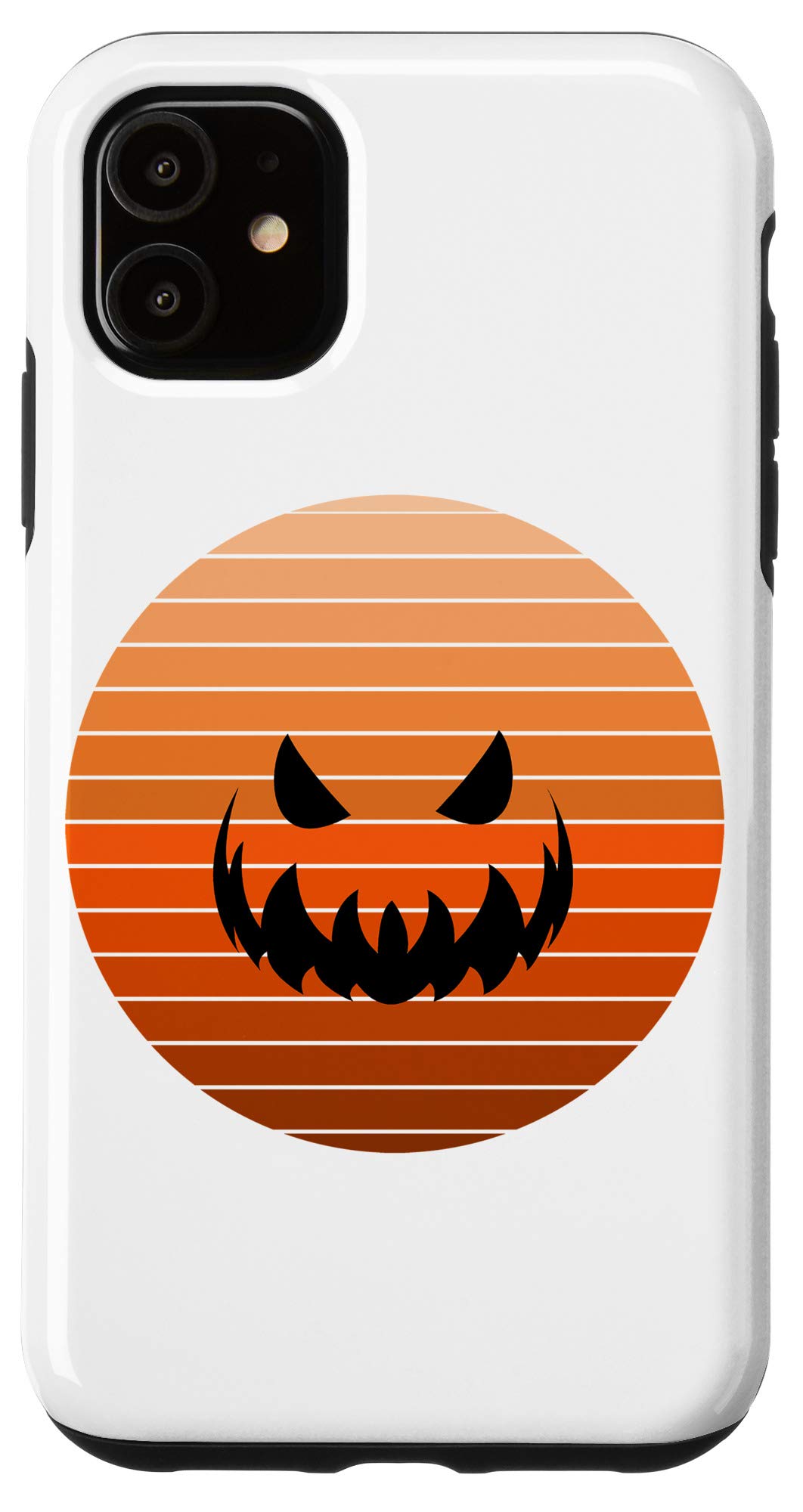 iPhone 11 Creepy Halloween Pumpkin Sunset Face Case