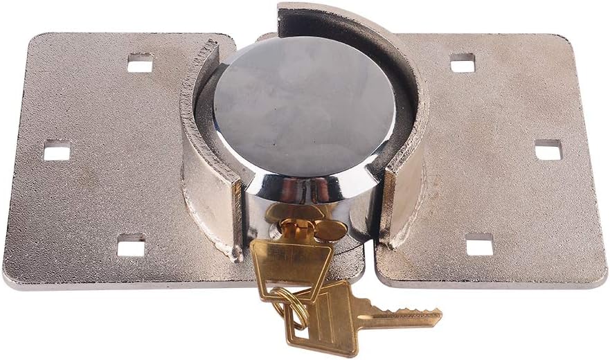 Van Garage Shed Door Padlock, Keyed Alike, Heavy Duty Solid Steel Hasp, 73MM, 1/2 Inch, with 2 Keys, for Trucks, Gates, Vending Machine