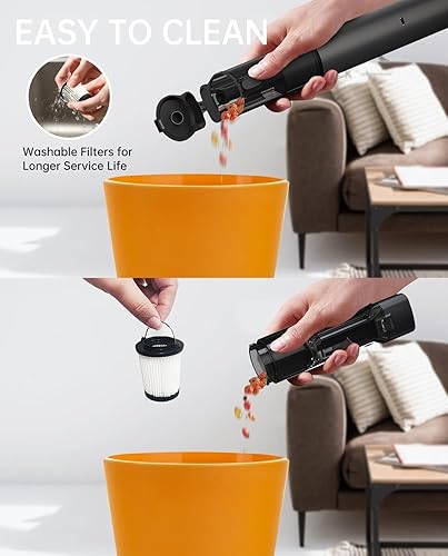 Miniatura 8 de Aspiradora de mano inalámbrica recargable portátil inalámbrica 20000 pa fuerte succión y alta potencia, aspiradora de mano inalámbrica con 12-50