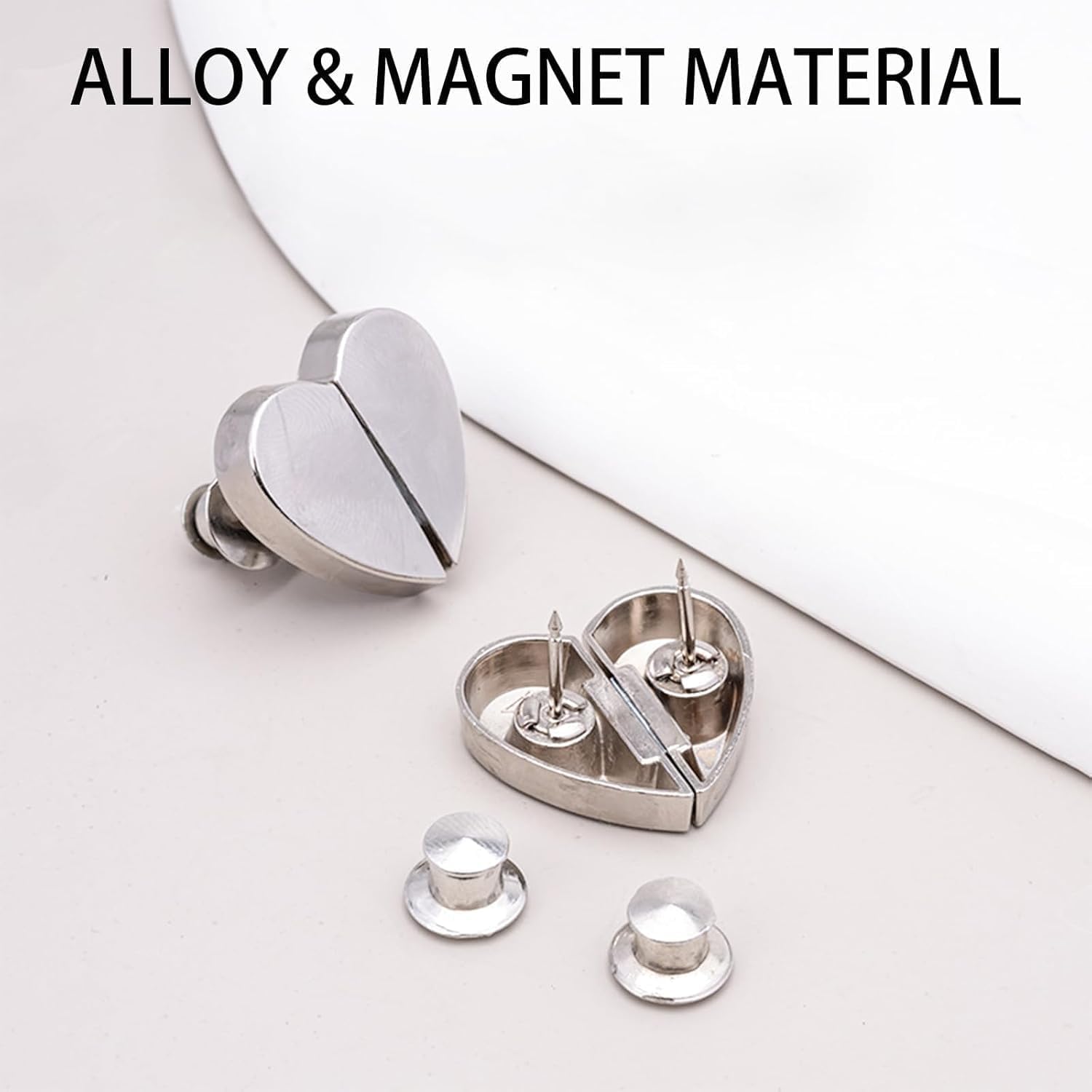 Heart-Shaped Magnetic Curtain Clips, No-Drill Curtain Closure Magnets, Light Gap Blocking Tiebacks for Bedroom, Living Room, Bathroom & Office Drapes (10) — Amazon image 9