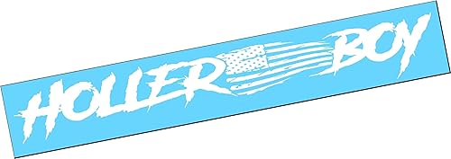 Miniatura 1 de HOLLER BOY American Flag Vinyl Decal 42"x4" Windshield Sticker Diesel Truck Country Car Turbo Boost Dirty Hands Blue Collar Lifted Lowered Stance HB