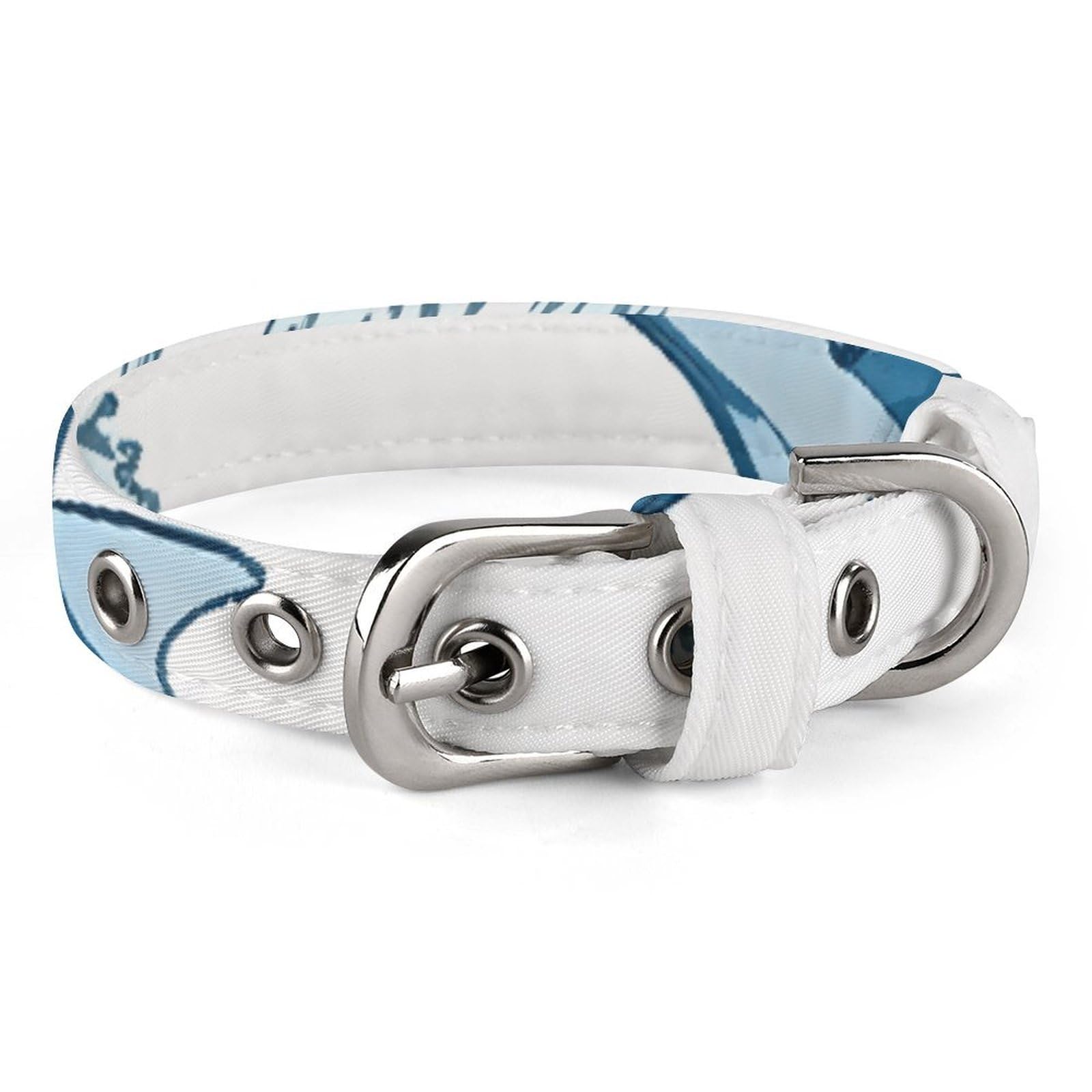 Collier pour chien dauphin bleu idéal balades et parcs