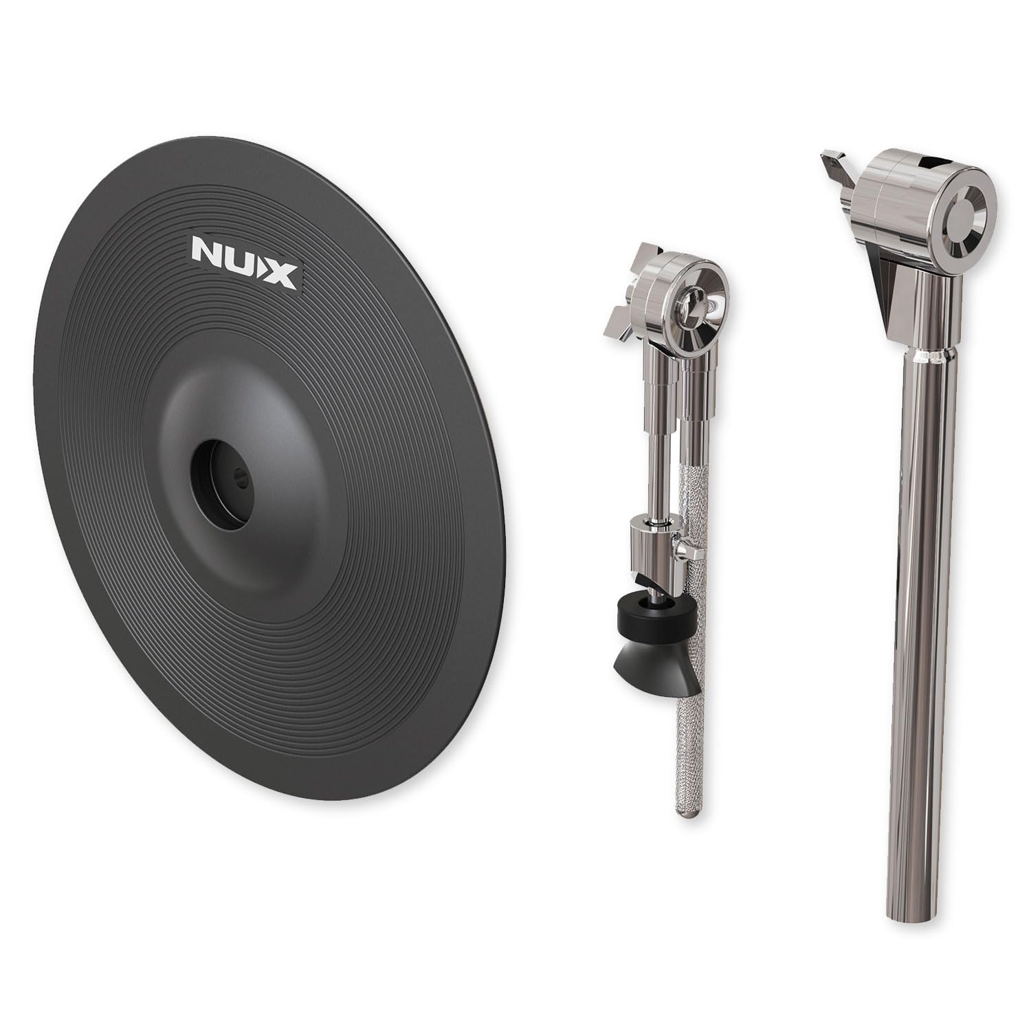Nux DM8 - Set di piatti E-Drum da 12", con supporto e bacchette keepdrum