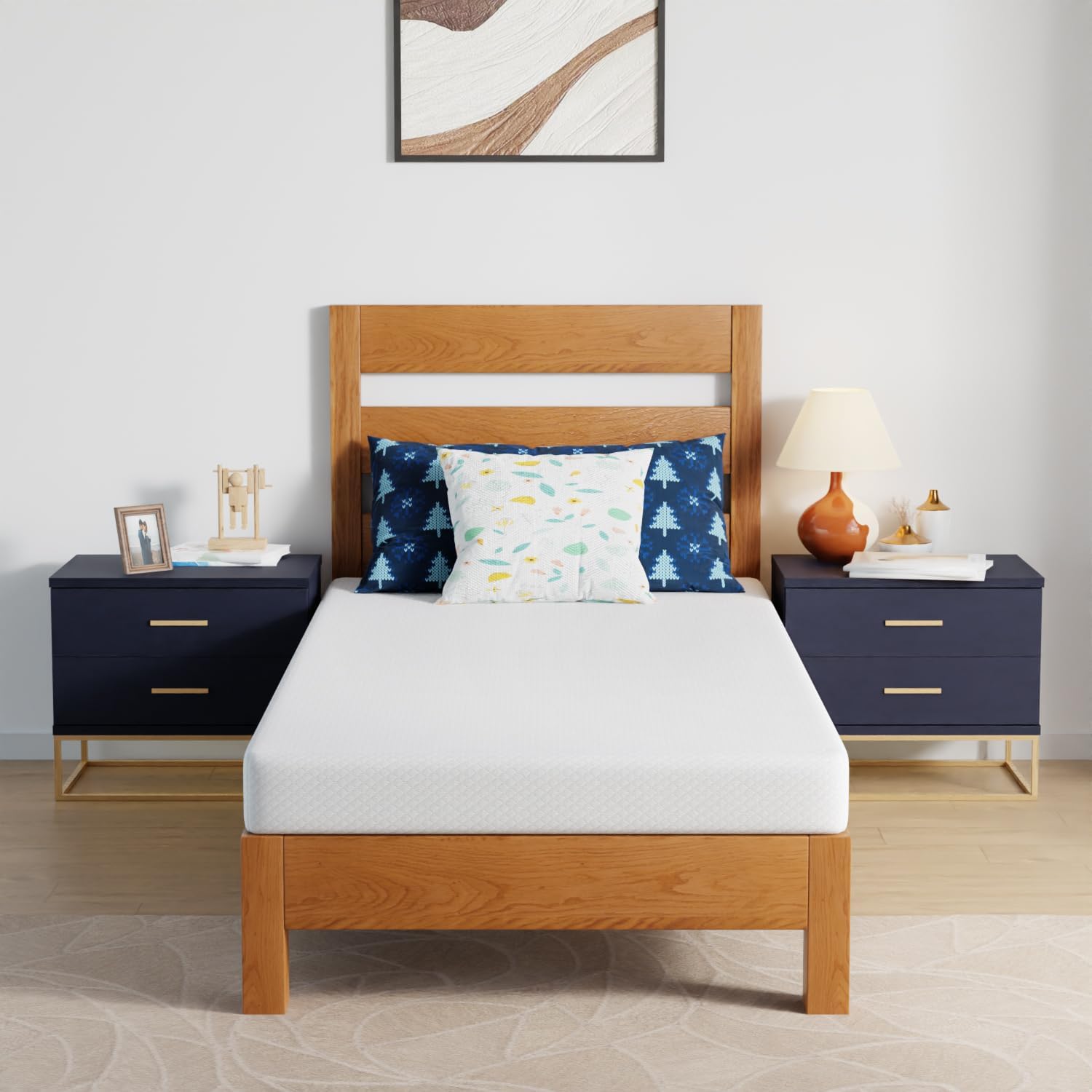 FDW Mattress, Hybrid Memory Foam/Gel Memorys Foam Mattress, Medium Firm for Cool Sleep Pressure Relief, CertiPUR-US Certified/Bed-in-a-Box/Pressure Relieving (Twin, 6 inch, Gel Memory Foam) - 2