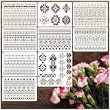 Aztec Tribal Stencils for Painting on Wood - Southwest Border Stencils for Crafts, Art, Wall, Cake, Cookie, Canvas, Furniture, Paper