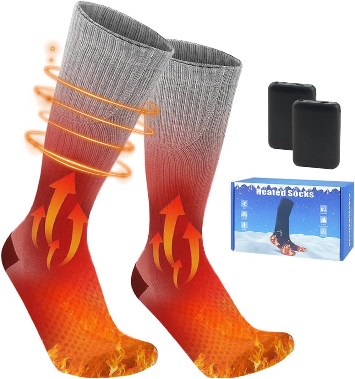 Heated Socks for Men and Women, 2024 Upgraded Electric