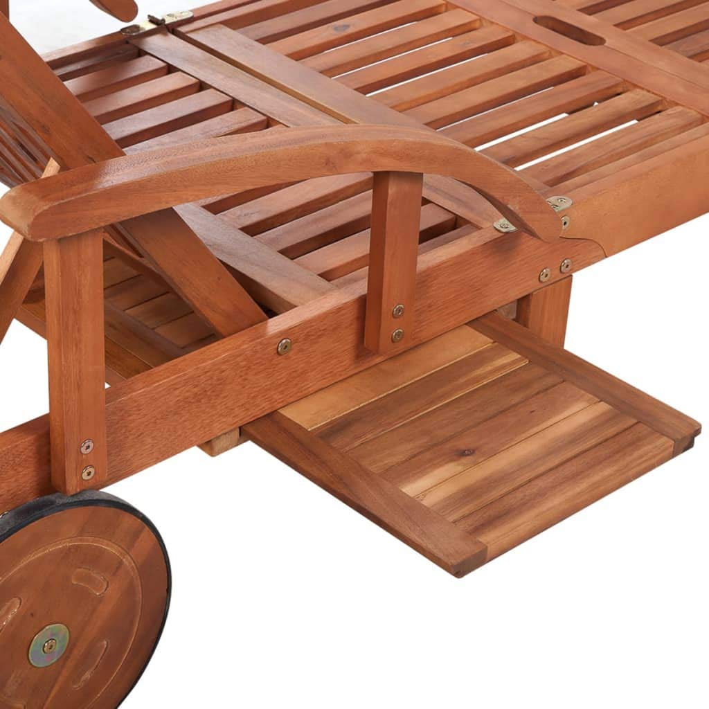 vidaXL Tumbona de Madera Maciza de Acacia