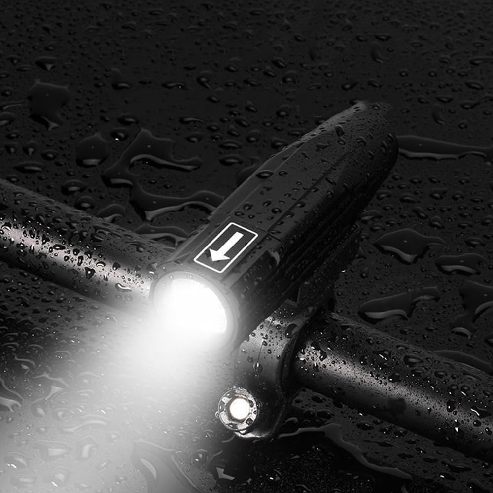 Éclairage Avant de vélo Rechargeable Ultra-Lumineux et étanche avec réflecteurs, Compatible avec Tous Les vélos et VTT.