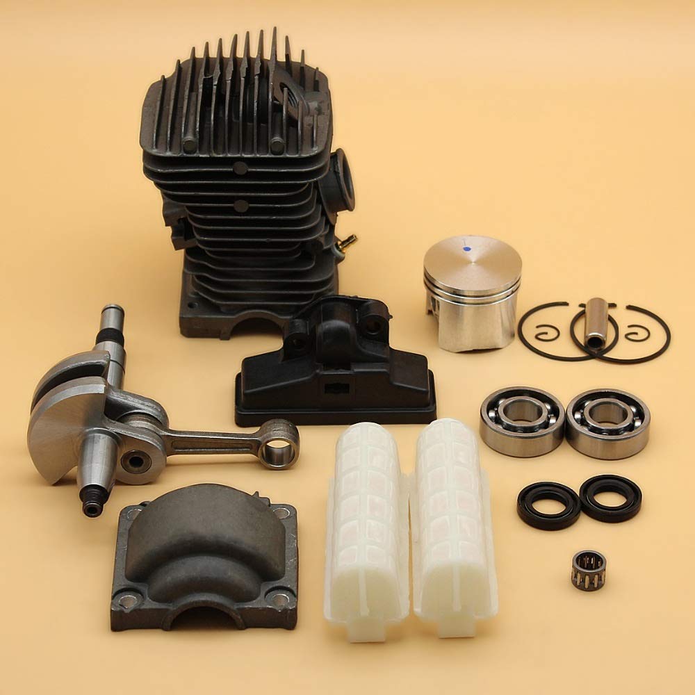 Tiempo Beixi El pistón del Cilindro del cojinete del cigüeñal del Sello de Aceite de Air Filter Kit Compatible con STIHL MS250 MS230 025 023 MS 250 230 Piezas del Motor de la Motosierra