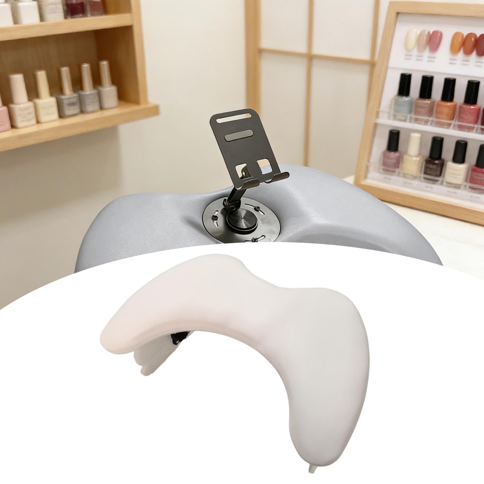 Cuscino per Manicure Poggiapolso Poggiabraccio Unghie Cuscino Manicure Pieghevole Altezza Regolabile PU Comodo per Trattamento Lungo Adatto a Salone S, Bianco Senza Parentesi
