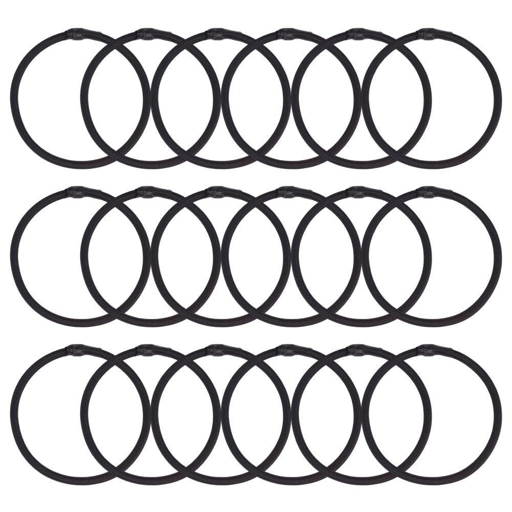 MAYJOYDIY 18 Pcs Trampoline Bungee Cords 13cm Replacement Elastic Rope High Jump Bungee Cord Heavy-Duty Elastic Trampoline Ropes for Tarp Canopy Exercise Fitness, Black
