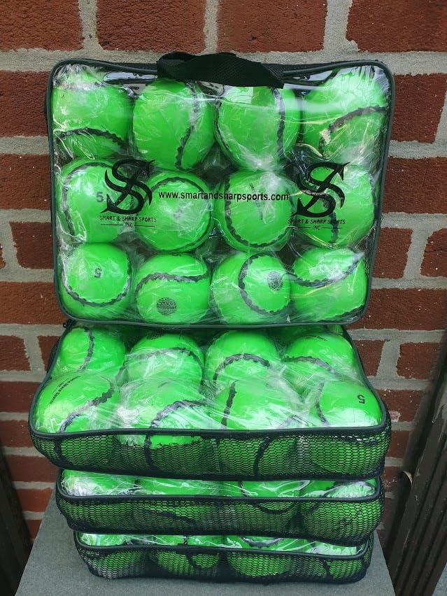 SS SMART & SHARP SPORTS INC Hurling Wall Balls Sliotars Green Color GAA Official Size 5 Balls (48 Sliotars)