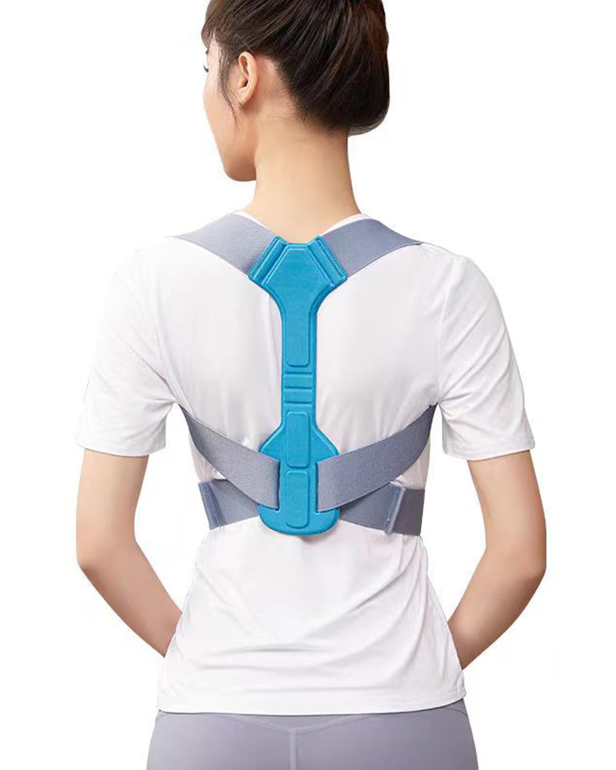 NHCDFA Posture Corrector for Men, Back Support Belt, Posture Corrector for Women, Posture Corrector For Men & Women - Spine & Body Posture Correction Support Belt For Correct Back(Blue)