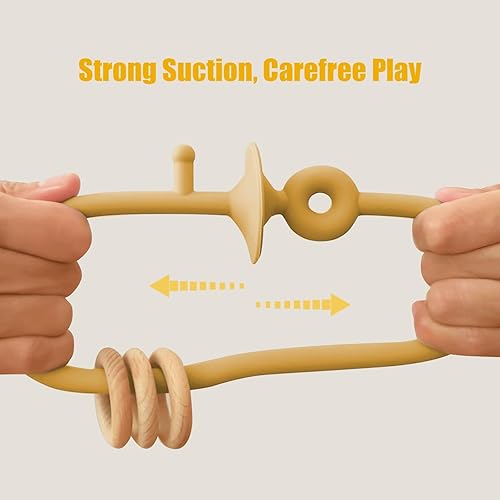 Miniatura 4 de zeeloopbee Juguetes para silla alta con ventosas para niños pequeños con ventosa de silicona Montessori, juguetes educativos de dentición para bebés