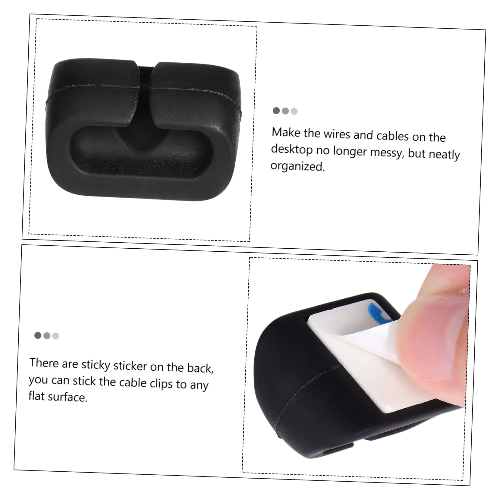 Hemobllo 60stücke Kabelclips Selbstklebend Für Kabelmanagement Organizer Für Ladekabel Usb-datenkabel Und Audiokabel Praktische Halterungen Zur Fixierung Von Kabeln