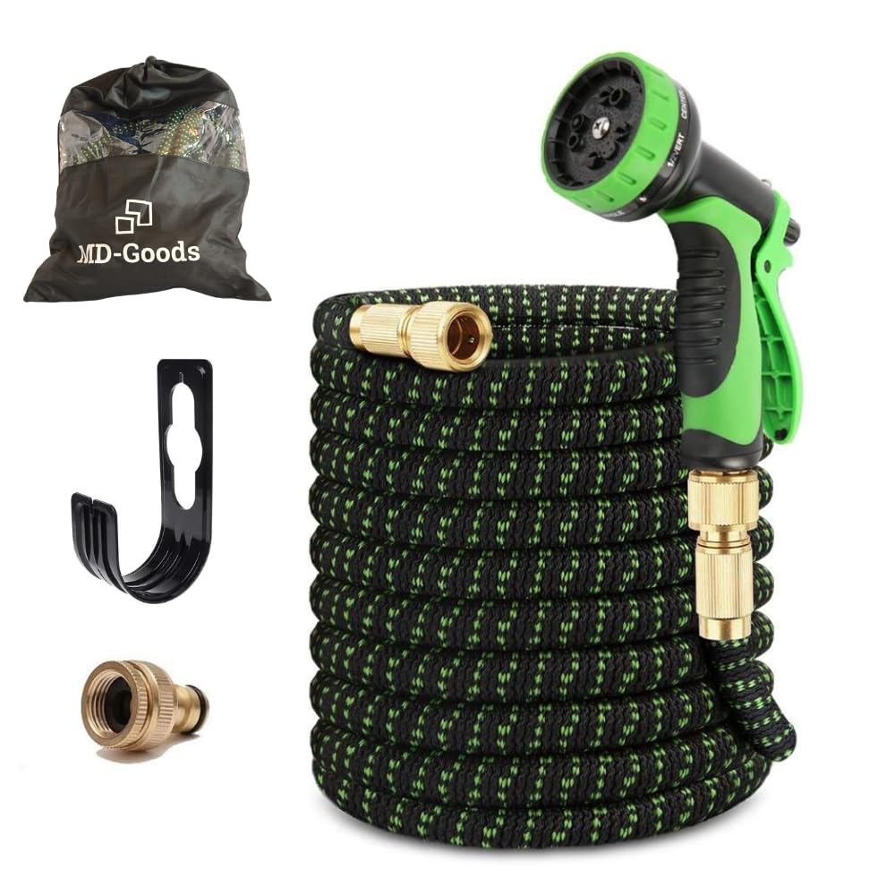 Dehnbarer Gartenschlauch 30m - Flexibler Wasserschlauch Mit Sprühpistole