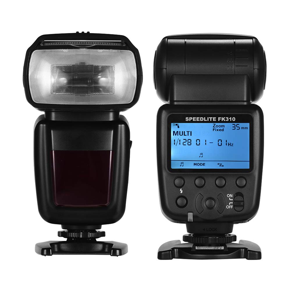 Domary Flash Universale per Fotocamera Wireless GN33 Display LCD IGBT Manuale S2 con Testina Rimbalzante e Porta di Sincronizzazione da 3,5 Mm per Fotografia di Eventi con Ritratt