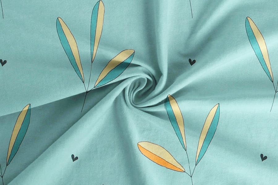 Image of BSB Home 120 TC Double Printed Bedsheet with 2 Pillow Covers | 110 GSM Soft Brushed Microfiber - Breathable & Wrinkle Free - (86 X 88 Inch, Green & Orange)