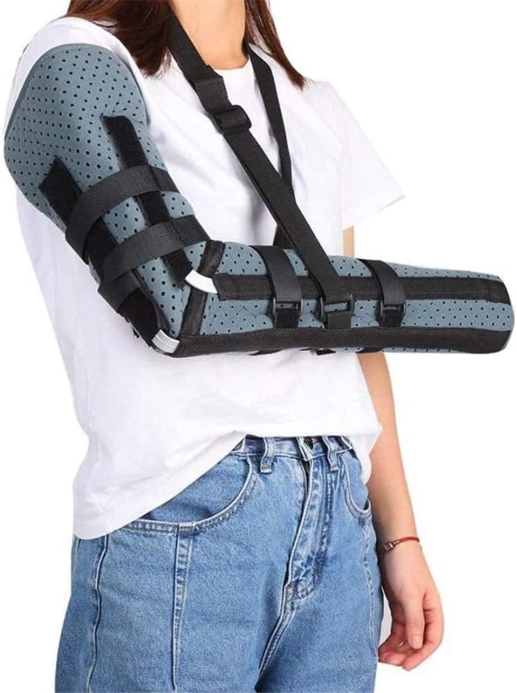 Imbragatura per Braccio per lesioni alla Spalla, Imbracatura per Braccio per Polso Rotto, Stecca di Supporto per immobilizzatore per Spalla Traspirante, Stecche per Imbracatura per Braccio r
