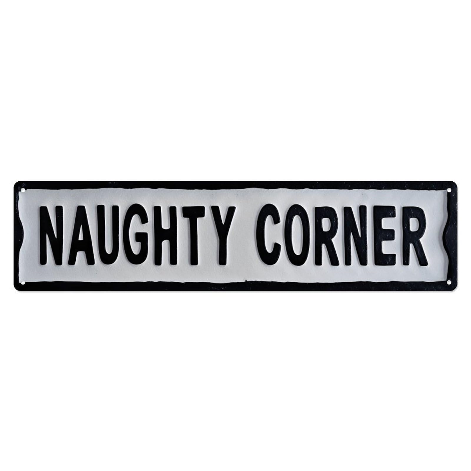 Ldfuieksufg Style Rectangular Naughty Corner Simple Text Wall Sign Home Decor Vintage Aluminium Metal Sign, Retro Wall Decor For Home, Bar, Garage & Farmhouse 10 * 40Cm