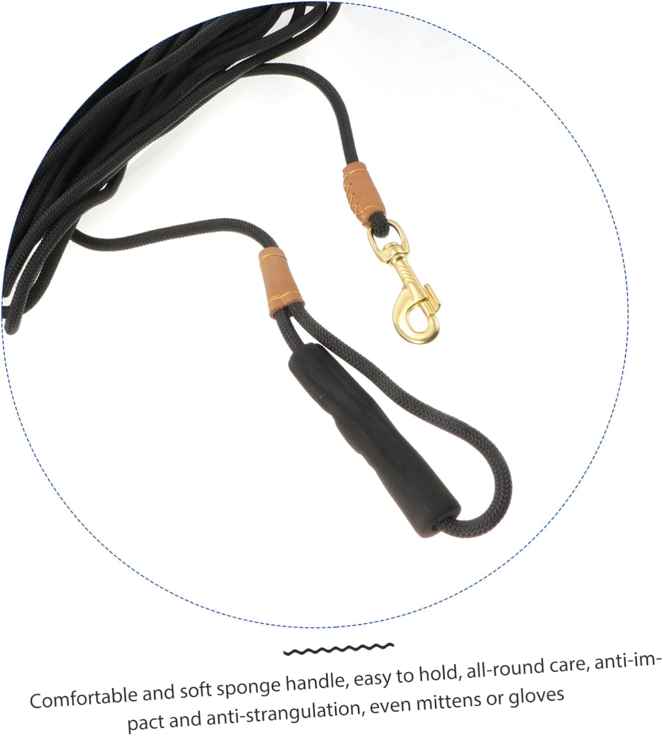 Pet Traction Rope Leash for Dogs Durable and Tear Resistant Soft Grip Handle for Comfort for Hiking and Training Suitable for Breeds