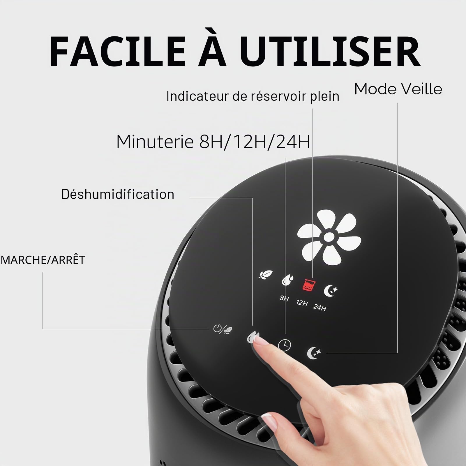 Airthereal AZH200 Déshumidificateur et Purificateur d'Air