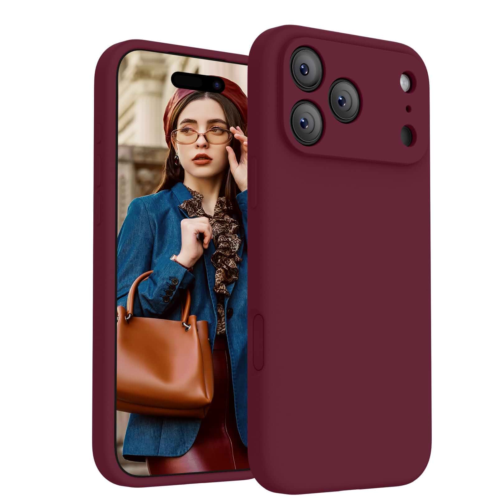 FireNova Magnetic for iPhone 17 Pro Max Case, 6.9", Plum (Burgundy)Compatible with MagSafe, Integrated Silicone Camera Control Button, Camera Protection, Anti-Scratch Soft Microfiber Lining