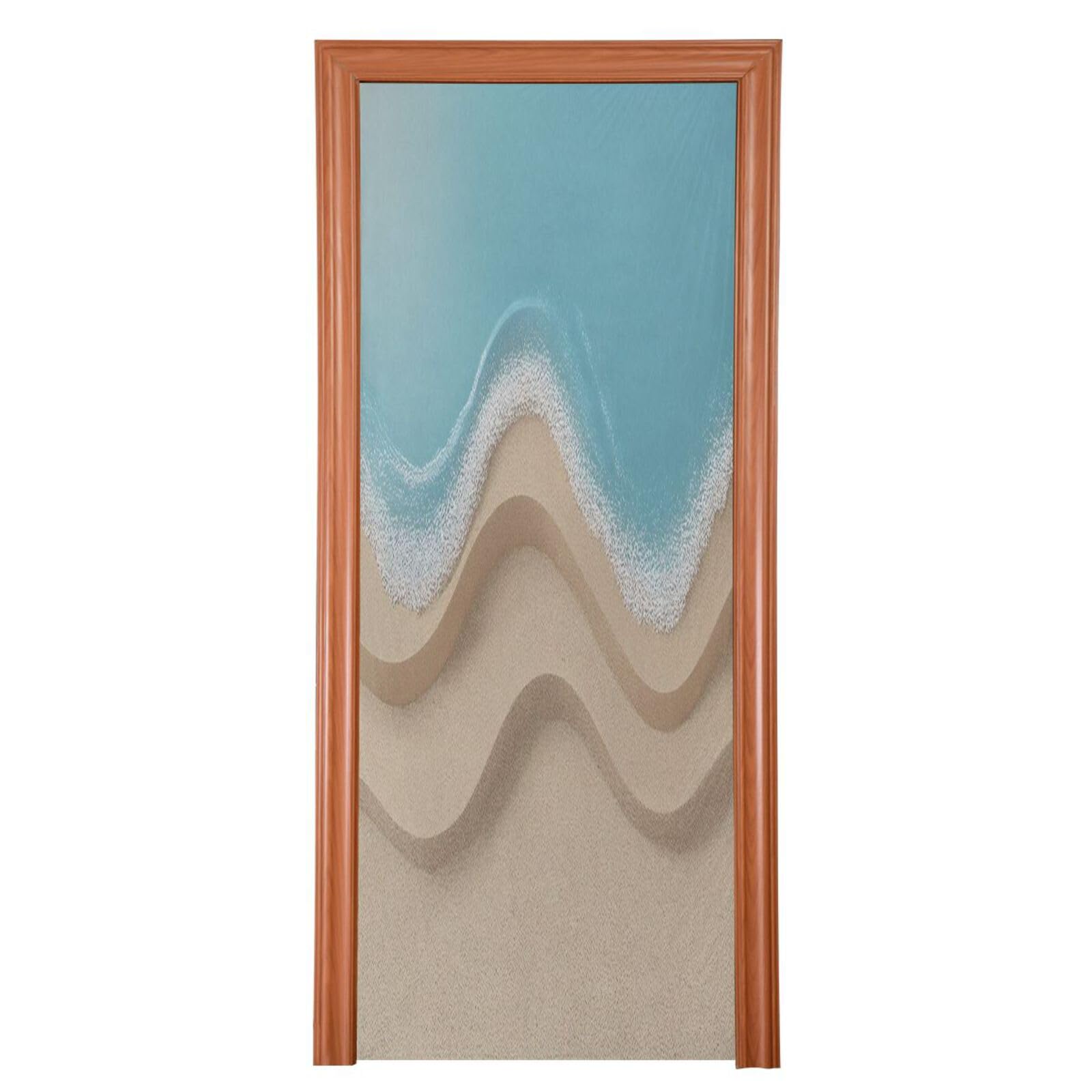 FLildon Clean Beach Wave Door Cover Decoration, Party Accessory Porch Decor for Festive Ornament Room Door Covers 35 x 79 Inch