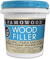 FamoWood Latex Wood Filler Pint Fir/Maple - Water-Based, Stainable, No Shrinkage for Pro Repairs