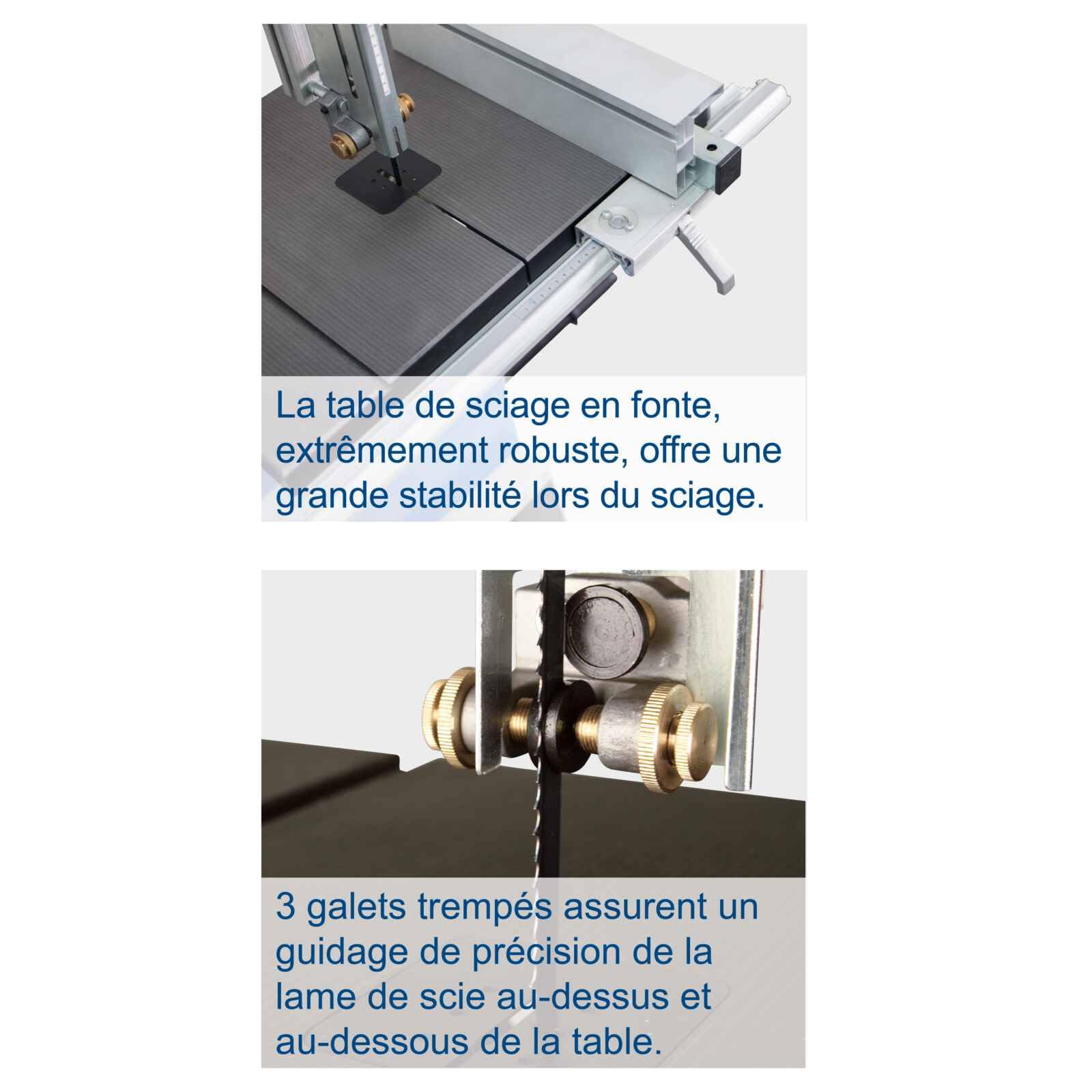 Scheppach Scie à ruban Basa 4 | 230V | 1500W | 2 vitesses | Hauteur de coupe 250mm | Largeur de coupe 375mm | Gabarit de coupe transversale & support inclus | Scie à ruban à bois